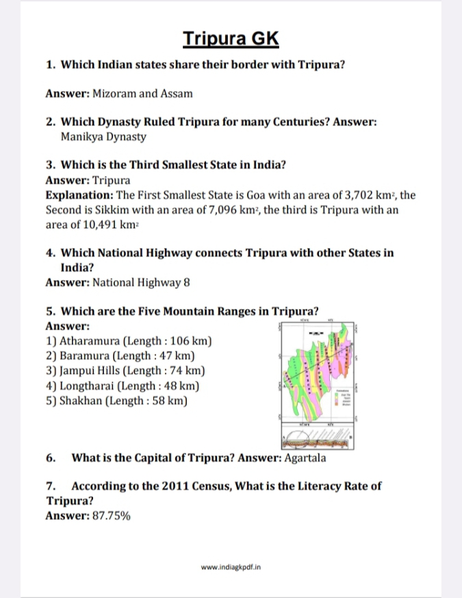 "Download Tripura GK PDF 2026: Your Ultimate Resource for State Knowledge"