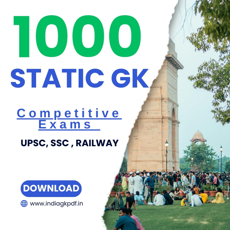 1000 STATIC GK QUESTIONS & ANSWERS PDF