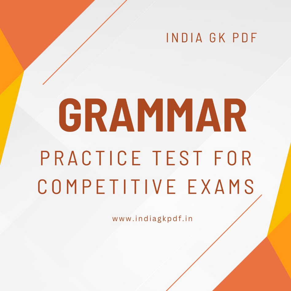 English Grammar Practice Test for Competitive Exams