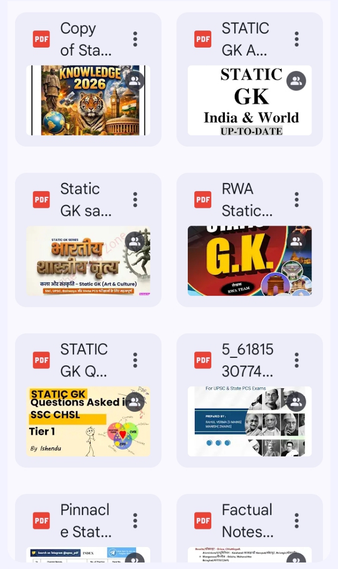 The Complete - Static Gk PDF for all competitive exams