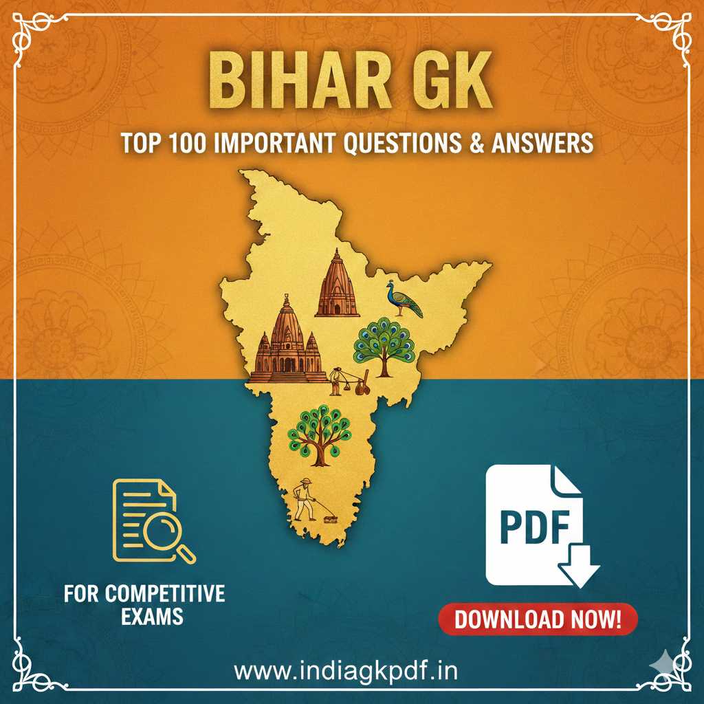 Bihar Static GK: Top 100 Important Q&A PDF