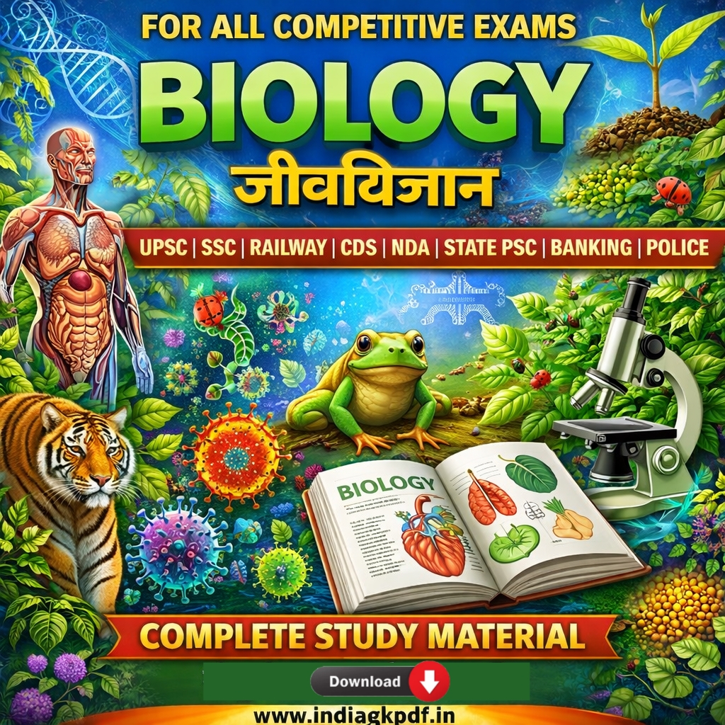 Biology (जीवविज्ञान) Notes PDF – Best Study Material for Competitive Exams