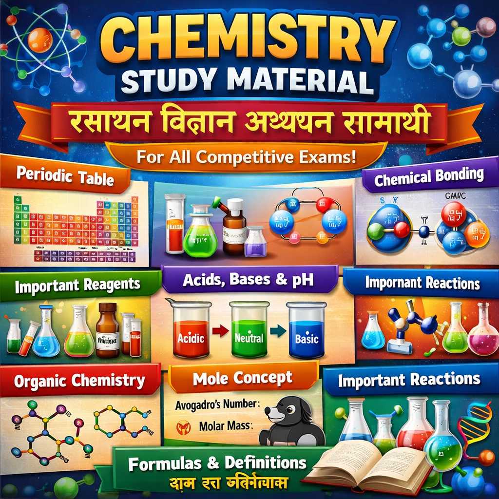 Chemistry (रसायन विज्ञान) Notes for UPSC, SSC, Railway, Banking & State PSC