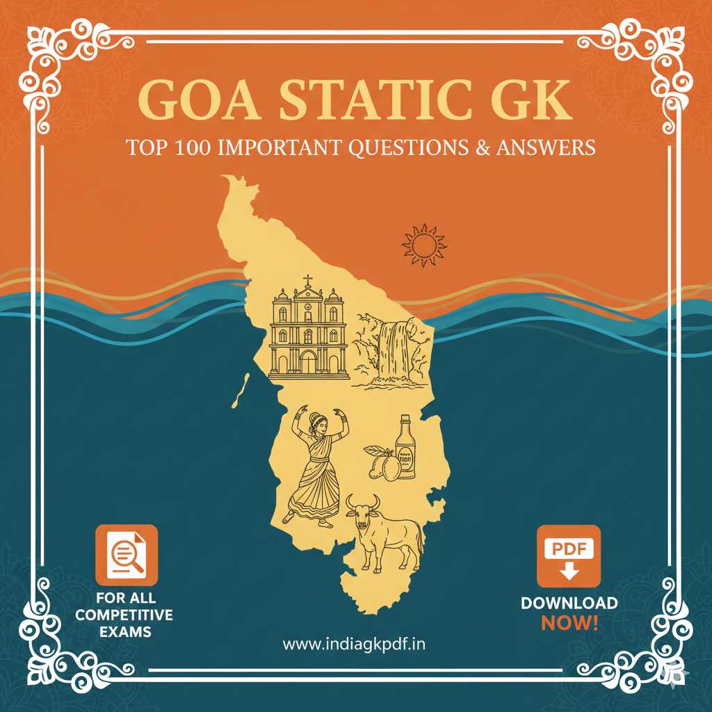 Goa Static GK: Top 100 Important Q&A PDF