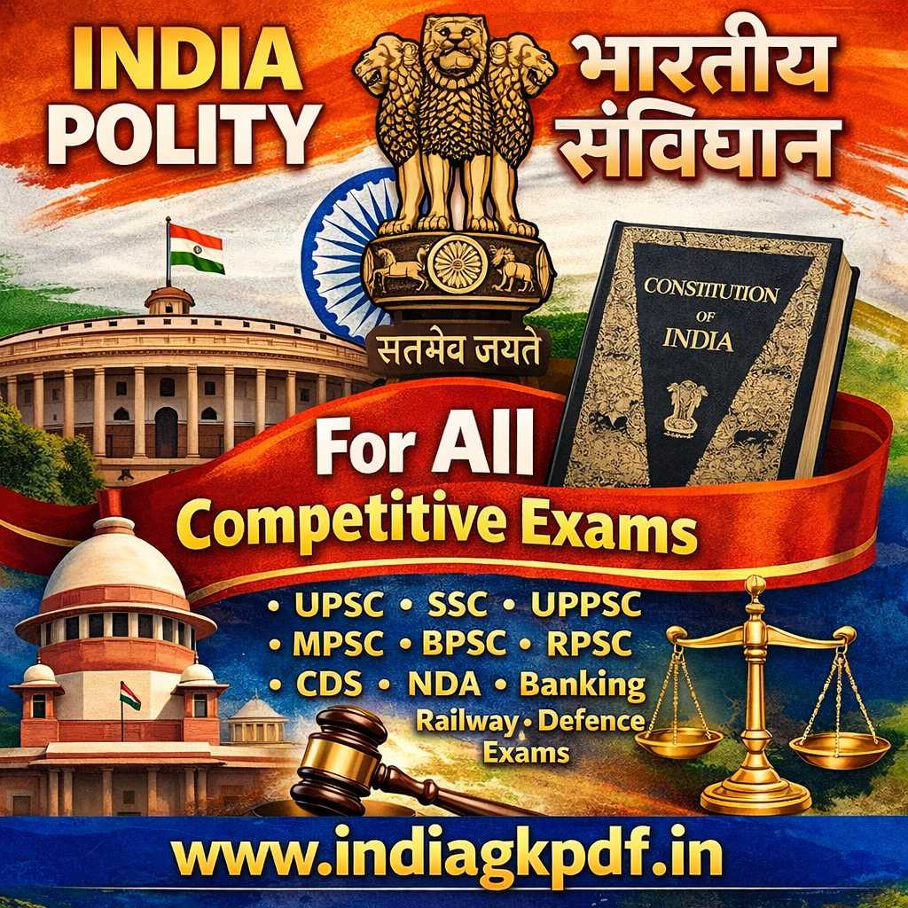 India Polity (भारतीय संविधान) Notes PDF for SSC, UPSC, RRB, Police & State Exams