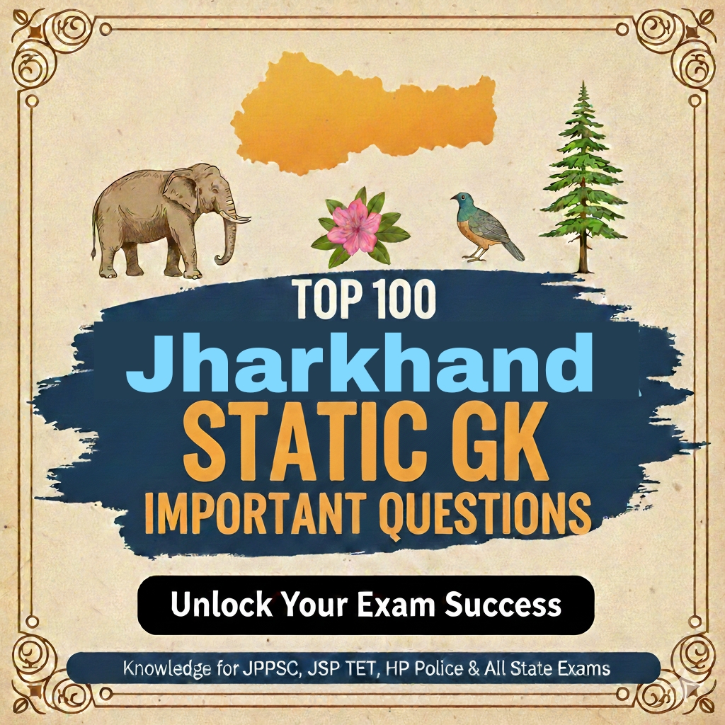 Jharkhand Static GK : Top 100 Important Q&A PDF