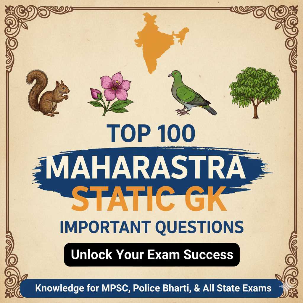 Maharashtra Static GK: Top 100 Important Q&A PDF